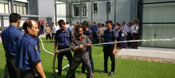 Practicing Fire Fighting Skill